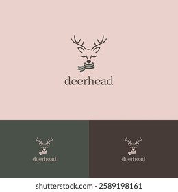 Minimal Deer logo design template