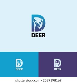 Minimal Deer logo design template