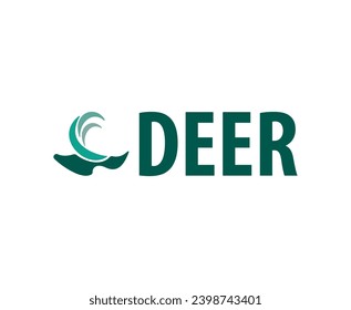 Ilustraciones mínimas de material de logotipo de ciervo