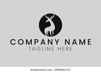 minimal deer logo vector sublimation