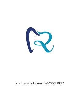 Minimal Dental R Latter Logo, Alphabet Logo Design, Letter Dental R Branding, Geometric Line Logo, Typographic Design, Abstract T Letter, Signature A Mark, Stylized Initial Icon, silhouette Branding
