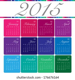 Minimal Design 2015 calendar
