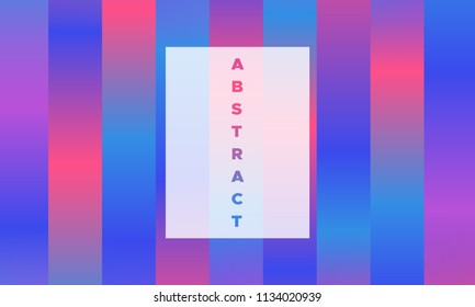 Minimal Design. Abstract Geometric Background with Glow Effect. Gradient in Blue, Pink and Purple Colors. EPS10 Vector. Illustration with Stripes. Minimal Design for Covers, Banners, Posters, Flyers.