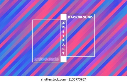 Minimal Design. Abstract Geometric Background with Glow Effect. Gradient in Blue, Pink and Purple Colors. EPS10 Vector. Illustration with Stripes. Minimal Design for Covers, Banners, Posters, Flyers.
