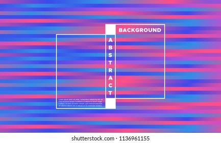 Minimal Design. Abstract Geometric Background with Glow Effect. Gradient in Blue, Pink and Purple Colors. EPS10 Vector. Illustration with Stripes. Minimal Design for Covers, Banners, Posters, Flyers.