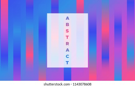 Minimal Design. Abstract Geometric Background with Glow Effect. Gradient in Blue, Pink and Purple Colors. EPS10 Vector. Illustration with Stripes. Minimal Design for Covers, Banners, Posters, Flyers.