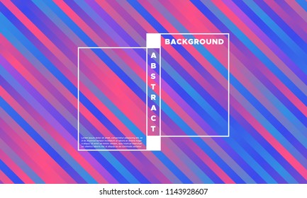 Minimal Design. Abstract Geometric Background with Glow Effect. Gradient in Blue, Pink and Purple Colors. EPS10 Vector. Illustration with Stripes. Minimal Design for Covers, Banners, Posters, Flyers.