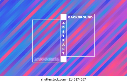 Minimal Design. Abstract Geometric Background with Glow Effect. Gradient in Blue, Pink and Purple Colors. EPS10 Vector. Illustration with Stripes. Minimal Design for Covers, Banners, Posters, Flyers.