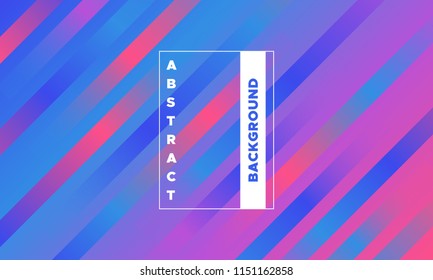 Minimal Design. Abstract Geometric Background with Glow Effect. Gradient in Blue, Pink and Purple Colors. EPS10 Vector. Illustration with Stripes. Minimal Design for Covers, Banners, Posters, Flyers.