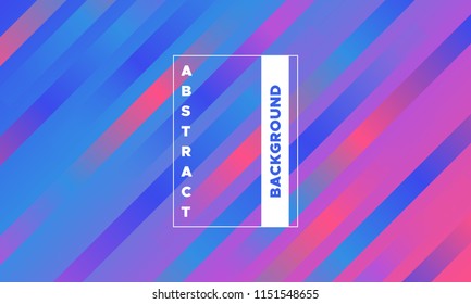 Minimal Design. Abstract Geometric Background with Glow Effect. Gradient in Blue, Pink and Purple Colors. EPS10 Vector. Illustration with Stripes. Minimal Design for Covers, Banners, Posters, Flyers.