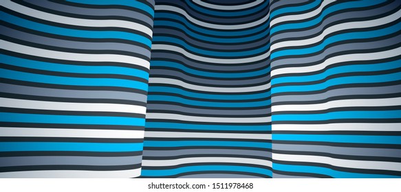 Minimal design of abstract lines in 3D perspective vector abstract background, minimalistic cool trendy retro template for covers posters and banners.
