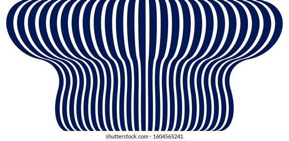 Minimal design of abstract lines in 3D perspective vector abstract background, minimalistic cool trendy retro template for covers posters and banners.