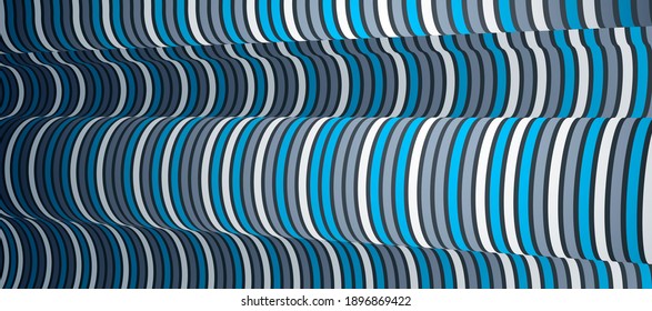 Minimal design of abstract lines in 3D perspective vector abstract background, minimalistic cool trendy retro template for covers posters and banners.