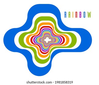 Minimales Design abstrakter Linien auf abstraktem Hintergrund aus 3D-Perspektive, minimalistische coole Retro-Vorlage für Plakate und Banner.