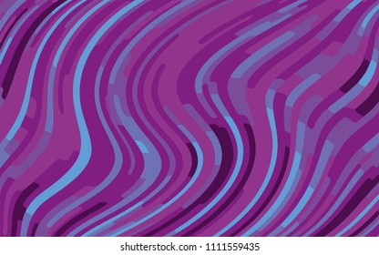 Minimal design. Abstract pattern with wave lines. Violet striped background. Geometric wavy backdrop. Vector illustration