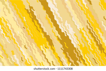 Minimal design. Abstract pattern with wave lines. Textured surface, blurred paint, stone. Yellow-gold striped background. Geometric wavy backdrop. Vector illustration
