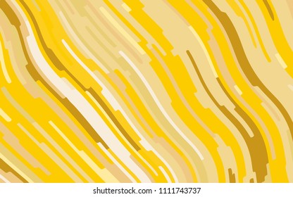 Minimal design. Abstract pattern with wave lines. Textured surface, blurred paint, stone. Yellow-gold striped background. Geometric wavy backdrop. Vector illustration