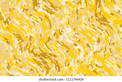Minimal design. Abstract pattern with wave lines. Textured surface, blurred paint, stone. Yellow-gold striped background. Geometric wavy backdrop. Vector illustration