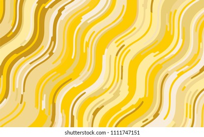 Minimal design. Abstract pattern with wave lines. Textured surface, blurred paint, stone. Yellow-gold striped background. Geometric wavy backdrop. Vector illustration