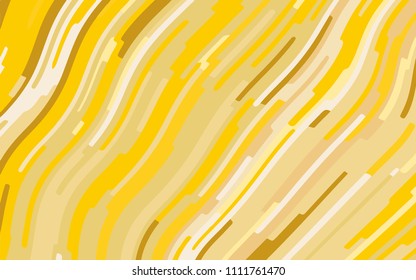 Minimal design. Abstract pattern with wave lines. Textured surface, blurred paint, stone. Yellow-gold striped background. Geometric wavy backdrop. Vector illustration