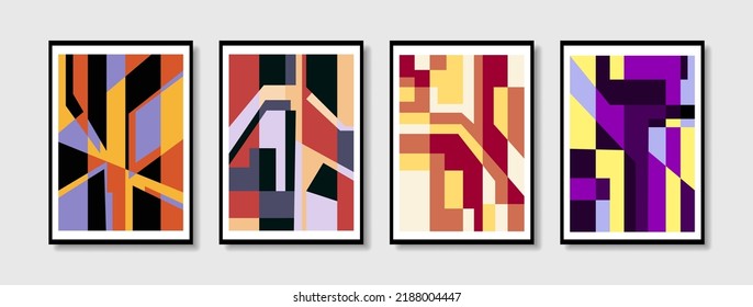Minimale Design-abstraktes Plakat und moderne Deckfarbe
