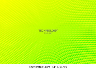 Minimal design background. Vector colorful halftone gradients. Futuristic geometric patterns. Vector granular texture. Yellow green background.