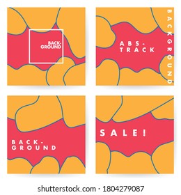 Minimal design background vector illustration in full color. Social media template design illustration.