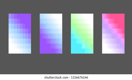 Minimal design of coatings. Cool halftone gradients. Backgrounds. Vector illustration.