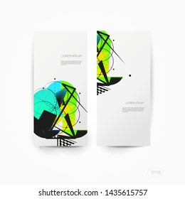 Minimal design. Colorful banner design background. abstract shapes composition. Eps10 vector.