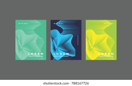 Minimal design cover poster banner template. Hipster aquatic theme. Future geometric shape style.