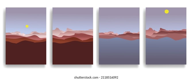 Minimal design element . Sun . Sunset logo element. Bohemian art . Vector  illustration. 