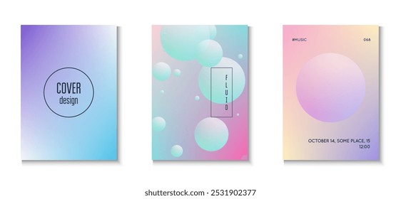 Minimal Design. Geometric Elegant Elements. Gradient Background. Pink Holographic Set. Triangle Poster. Vibrant Placard. Aesthetic Neon Collection. Violet Minimal Design