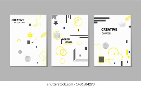 Minimal design and geometric form. abstract patterns vector.Eps10