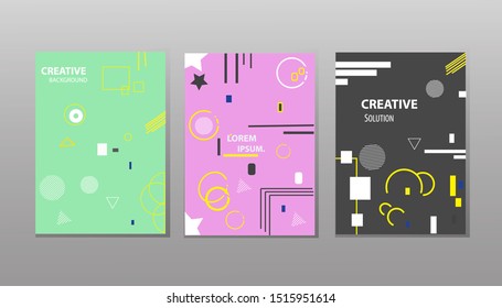 minimal design and geometric form. abstract patterns vector illustrasion. Eps10