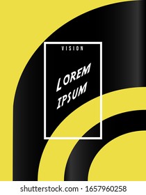 diseño mínimo con color degradado negro y amarillo. se puede utilizar en el volante de banner de publicidad de carteles de descuento de marketing