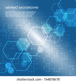 Minimal design, The hexagonal structure of chemistry. Molecular studies. abstract background Geometric element.