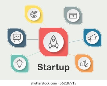 Minimal design illustration concept for startup, vector illustration