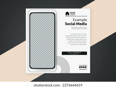 Minimales Design-Layout. Bearbeitbare quadratische abstrakte moderne geometrische Form Banner-Vorlage für die Post Promotion in sozialen Medien. 