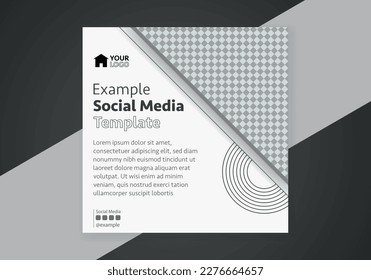 Minimal design layout. Editable square abstract modern geometric shape banner template for social media post promotion. 