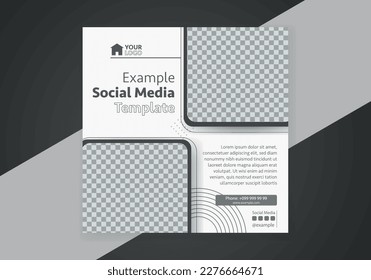 Minimal design layout. Editable square abstract modern geometric shape banner template for social media post promotion. 