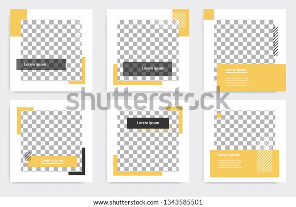 Minimales Design Layout Bearbeitbare Quadratische Abstrakte Moderne Stock Vektorgrafik Lizenzfrei