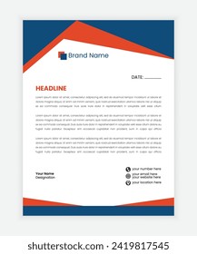 minimal design for letterhead, vector illustration