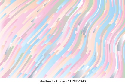 Minimal design. Light gradient background. Abstract pattern with wave lines. Soft colorful striped background. Geometric wavy backdrop. Vector illustration