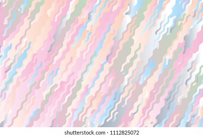 Minimal design. Light gradient background. Abstract pattern with wave lines. Soft colorful striped background. Geometric wavy backdrop. Vector illustration