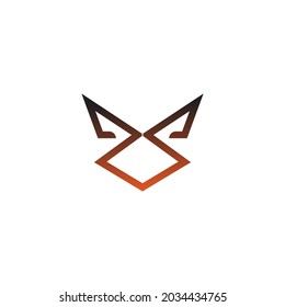 minimal design line shape gorilla head logo icon template vector