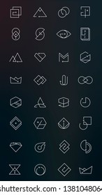 Minimal design logo collection vectors