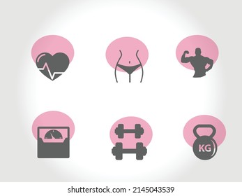 Minimal design logo collection vectors. Icons about gymnastic.Art, drawing and graphic design icons set. Line Style stock vector.