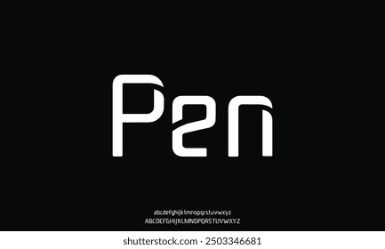 Minimal Design Modern abstract digital alphabet font. Minimal technology typography, Creative urban sport fashion futuristic font and with numbers.