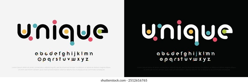 Minimal Design Modern abstract digital alphabet font. Minimal technology typography, Creative urban sport fashion futuristic font and with numbers.