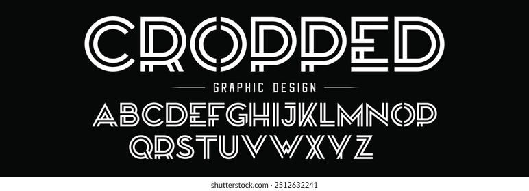 Minimal Design Modern abstract digital alphabet font. Minimal technology typography, Creative urban sport fashion futuristic font and with numbers.